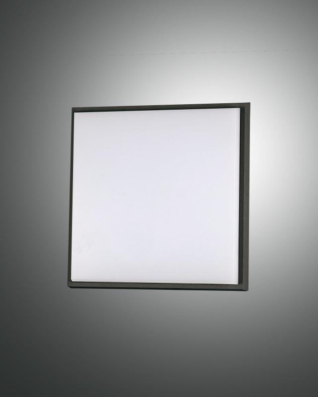 Fabas Luce 3314-69-101 LED Wand-/ Deckenleuchte DESDY 18x18cm 10W Warmweiß IP54 Schwarz