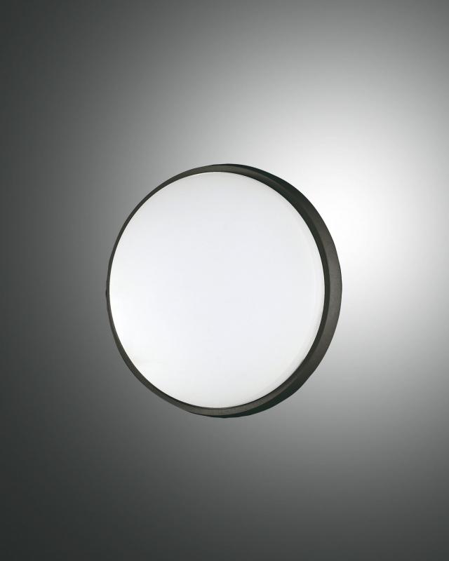 Fabas Luce 3315-69-101 LED Außen Deckenleuchte Olly Ø180mm 10W Warmweiß IP54 Schwarz