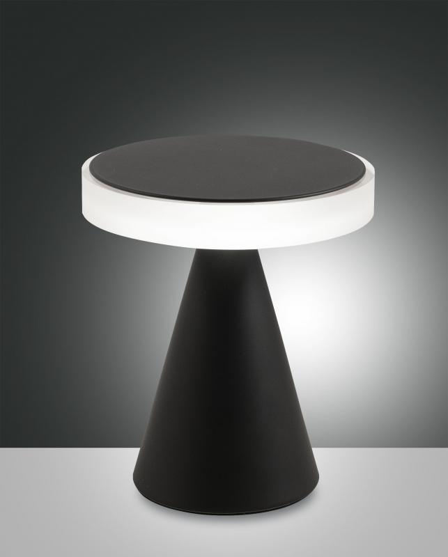 FABAS LUCE 3386-35-101 Neutra LED Tischleuchte Ø240mm 12W Warmweiß Schwarz dimmbar
