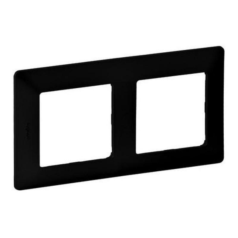 Legrand 754252 Valena Life 2-fach Rahmen schwarz Abdeckrahmen Unterputz