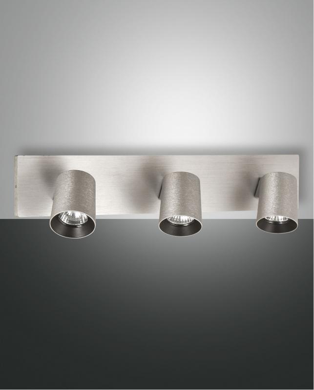 Fabas Luce 3451-83-212 3er Deckenstrahler MODO GU10 Aluminium gebürstet