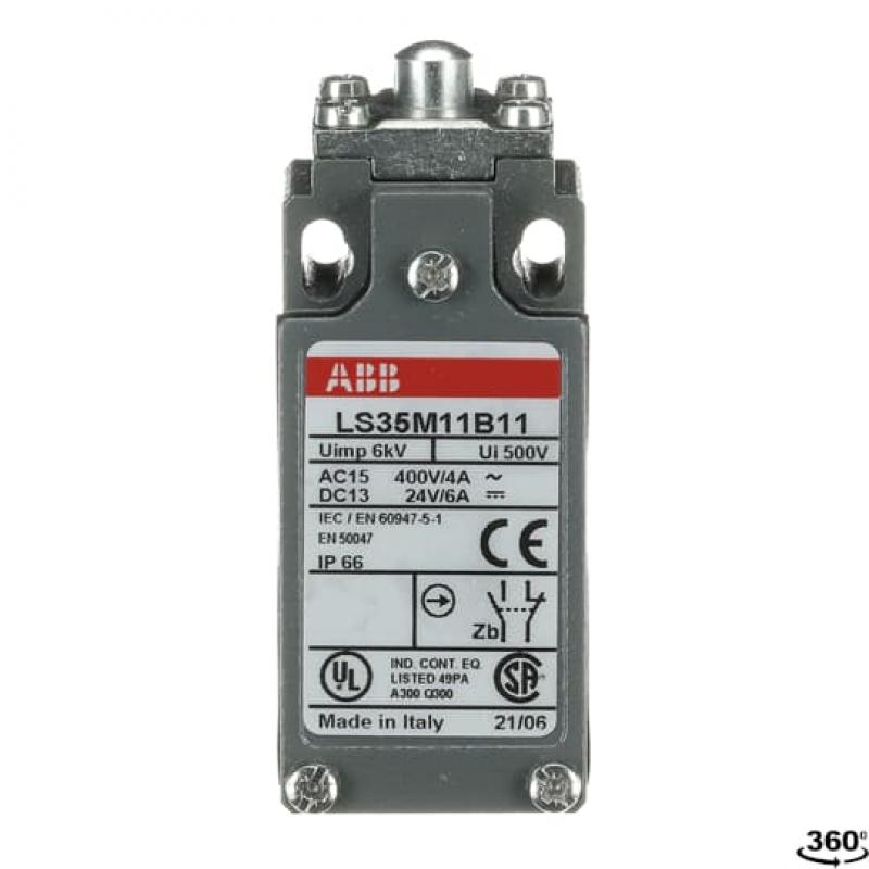 ABB LS35M11B11 Standard-Positionsschalter Metall-Gehäuse IP66 Stahl-Druckbolzen verzinkt