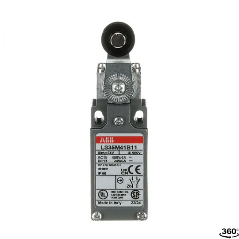 ABB LS35M41B11 Standard-Positionsschalter Metall-Gehäuse IP66 Kunststoff-Rollenschwenkhebel D=18