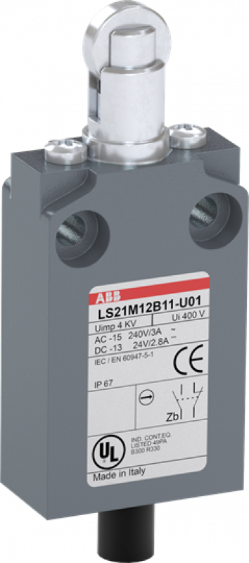 ABB LS21M12B11-U01 Positionsschalter Metall-Gehäuse IP67 Stahlrollenhebel verzinkt