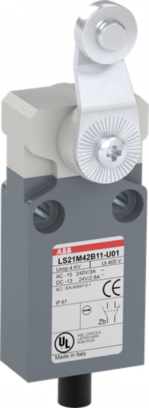 ABB LS21M42B11-U01 Positionsschalter Metall-Gehäuse IP67 Stahl-Rollenschwenkhebel verzinkt