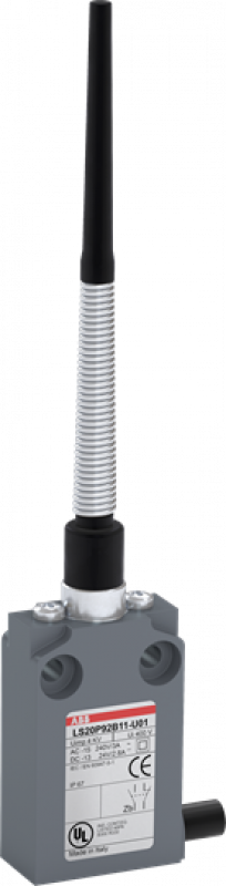 ABB LS20P92B11-U01 Positionsschalter Kunststoff-Geh. grau IP67 Elastischer Stab mit isol. Endstück