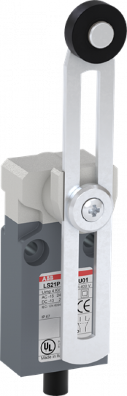 ABB LS21P51B11-U01 Positionsschalter Kunststoff-Geh. grau IP67 Verstellb. Rollenschwenkhebel Polyac