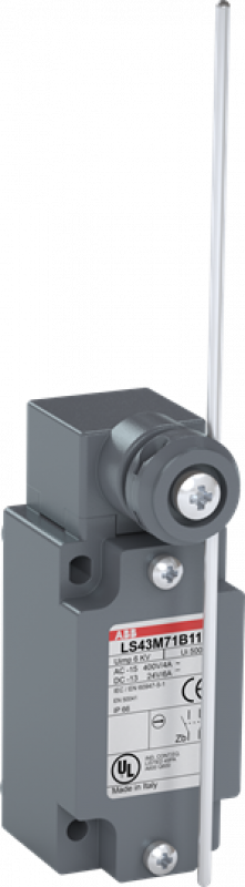 ABB LS43M71B11 Standard-Positionsschalter Metall-Gehäuse IP66 Verstellb. Edelstahl-Stabdrehhebel D=3