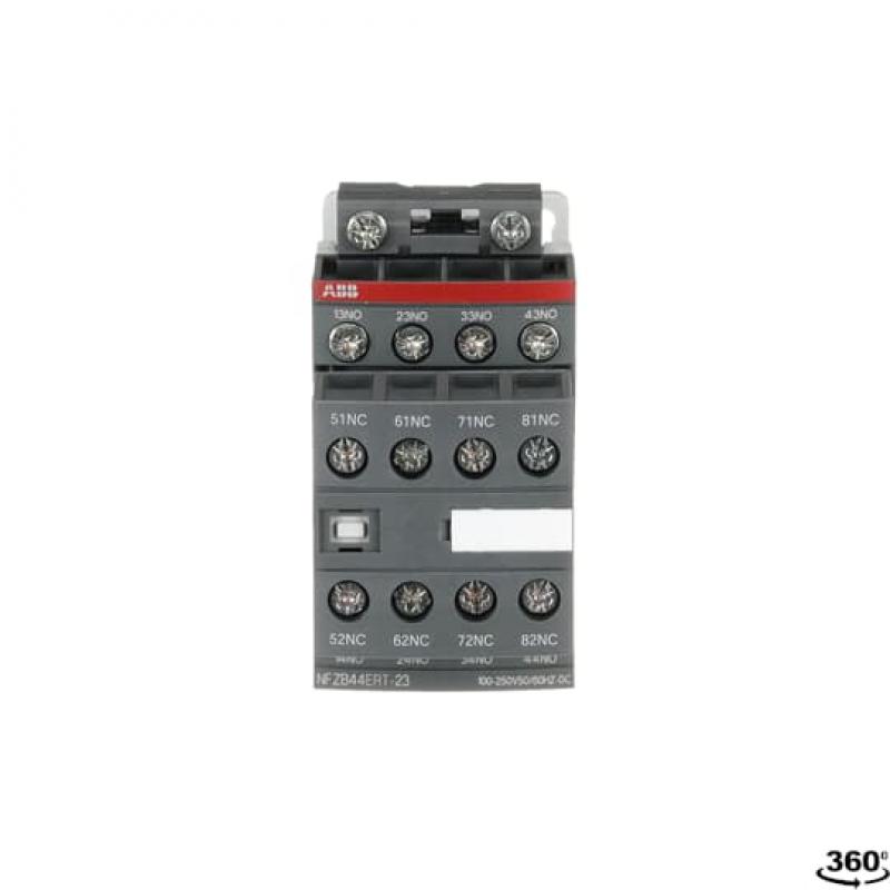 ABB NFZB44ERT-23 Hilfsschütz, 100-250 V 50/60 Hz / DC, 4S+4Ö, Ringkabelschuhanschluss mit Bahnzulassung