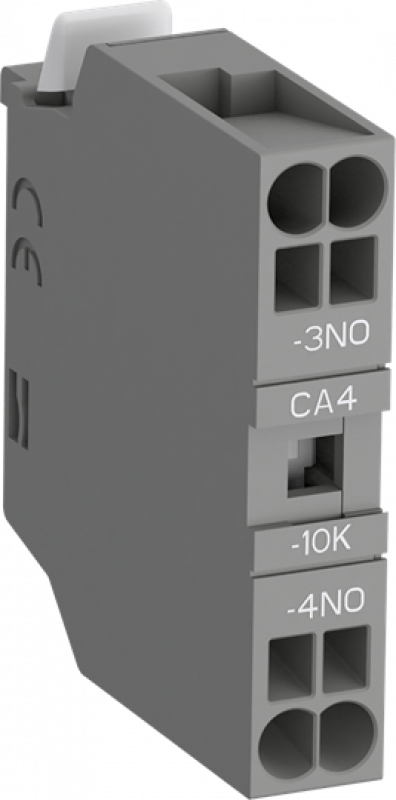 ABB CA4-10K Hilfskontaktblock, 1-polig, 1S, frontseitige Montage, Push-In Anschlussklemmen