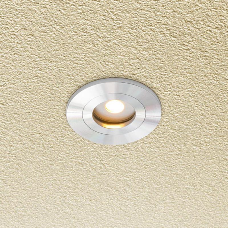 EVN Decken-Einbaustrahler für GU4 Leuchtmittel rund alu IP20 GZ4 12V EinbauØ47