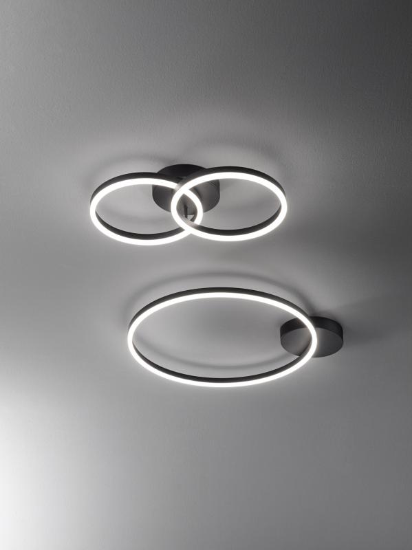 FABAS LUCE FAB-3508-22-101-01 LED Wandleuchte Smartluce Ø53/11cm 36W Warmweiß Schwarz dimmbar