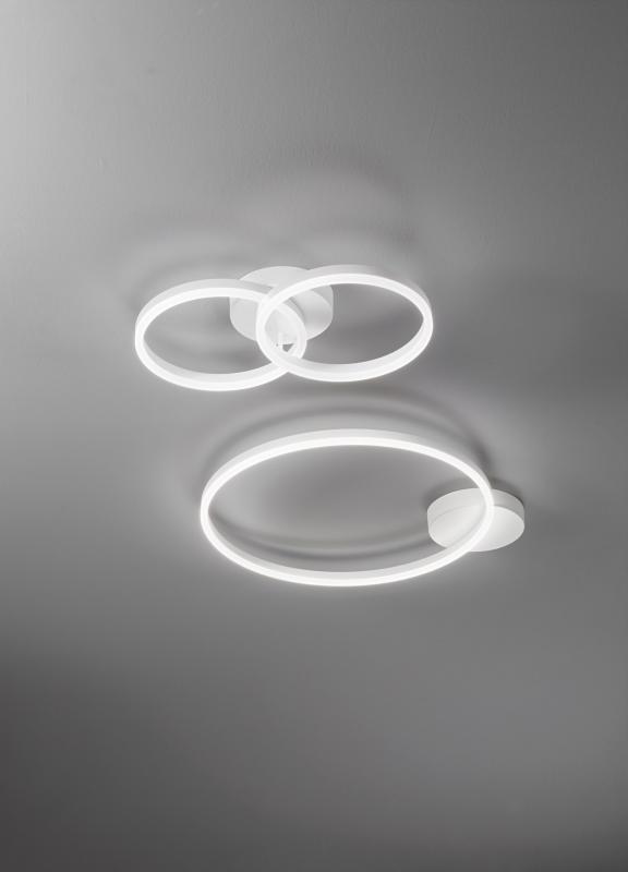 FABAS LUCE FAB-3508-61-102-01 Giotto LED Deckenleuchte Ø60cm 36W Warmweiß Weiß dimmbar Smartluce