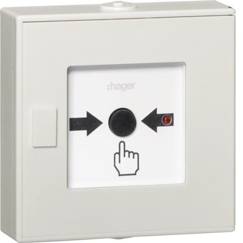 Hager Funk-Druckknopfmelder, Alarmstop
