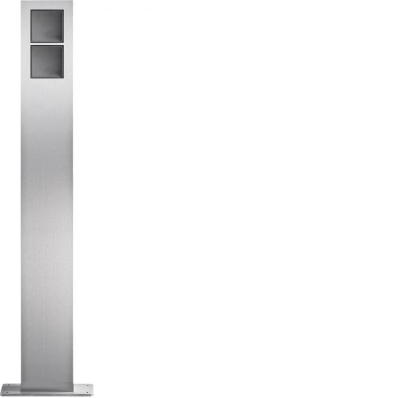 Hager modular Standsäulen 2/1 Edelstahl matt