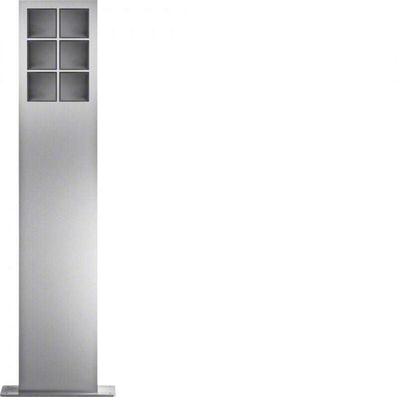 Hager modular Standsäulen 6/2 Edelstahl matt