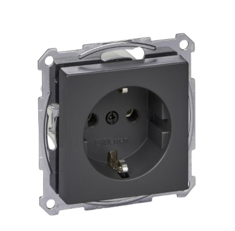 Schneider Electric Merten System M SCHUKO-Steckdose Anthrazit 16 A 250 V IP20 MTN2301-0414