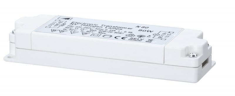 TIP 3650 Nice Price VDE Elektroniktrafo 20-80W 230/12V 80VA Weiß