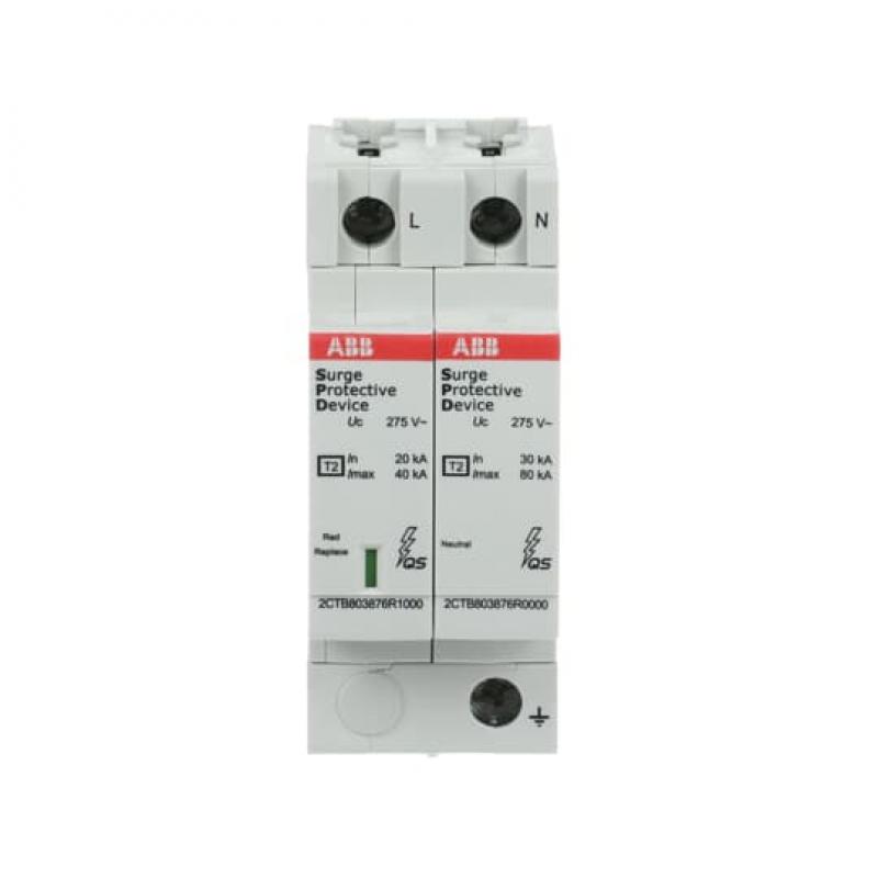 ABB OVR T2 1N 40-275 P QS SPD Typ 2 für 230/400V TT-1Phasig 1P+N, Imax 40kA, In 20kA, Up 1, 25kV