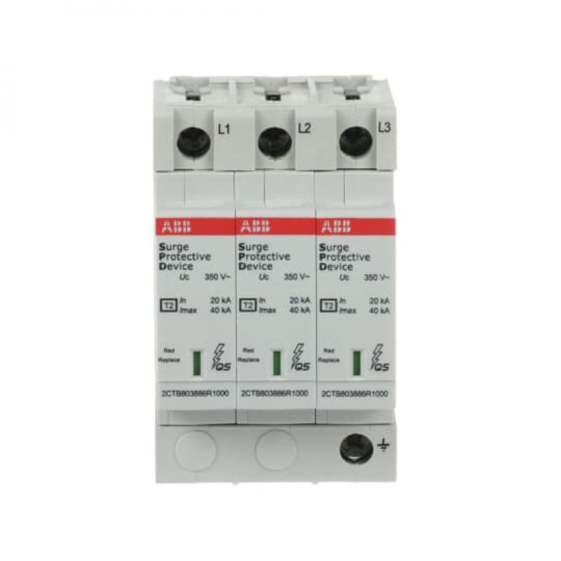 ABB OVR T2 3L 40-350 P QS SPD Typ 2 für 230/400V TN-C 3P, Imax 40kA, In 20kA, Up 1, 5kV