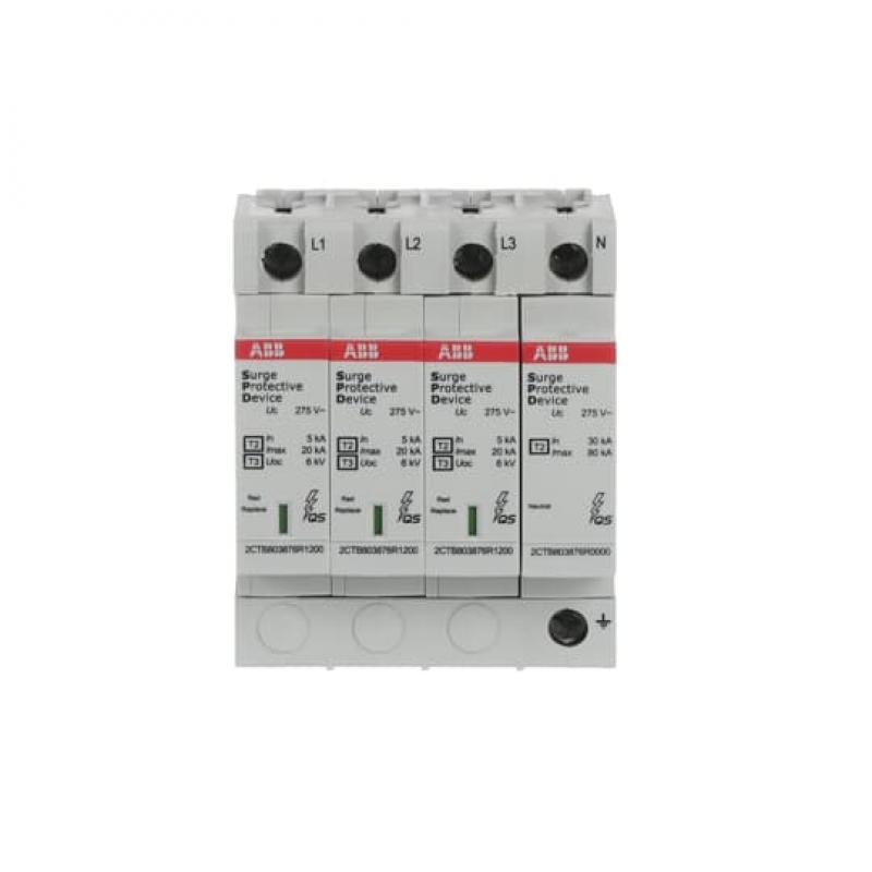 ABB OVR T2-T3 3N 20-275 P QS SPD Typ 2+3 für 230/400V TT-3Ph. + TN-S 3P+N, Imax 20kA, In 5kA, Up 0, 9kV