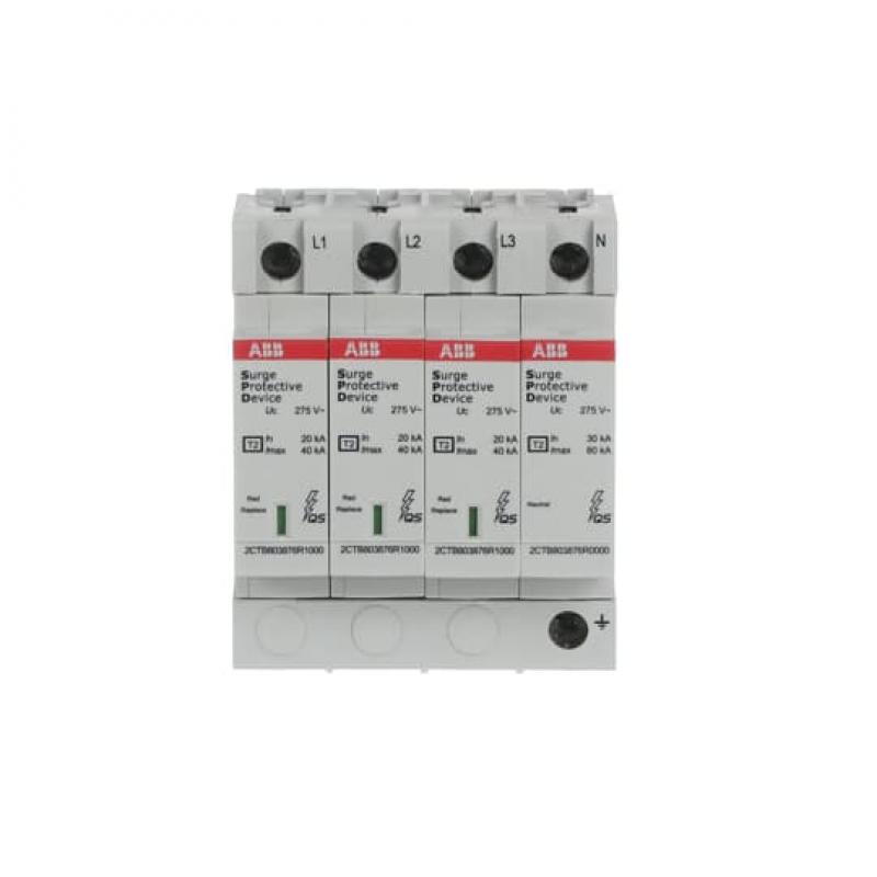 ABB OVR T2 3N 40-275 P QS SPD Typ 2 für 230/400V 3-Ph. TT/TN-S 3P+N, Imax 40kA, In 20kA, Up 1, 25kV
