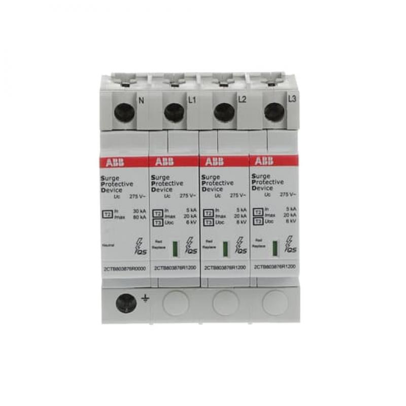 ABB OVR T2-T3 N3 20-275 P QS SPD Typ 2 für 230/400V TT-3Ph. + TN-S N+3P, Imax 20kA, In 5kA, Up 0, 9kV