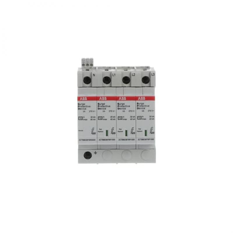 ABB OVR T2 N3 40-275 P TS QS SPD Typ 2 für 230/400V TT-3Ph. + TN-S N+3P, Imax 40kA, In 20kA, Up 1, 25kV, TS Telesignal