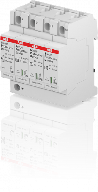ABB OVR T2 N3 40-440 P QS SPD Typ 2 für 400/690 V TT-3Ph. + TN-S N+3P, Imax 40kA, In 20kA, Up 1, 8kV