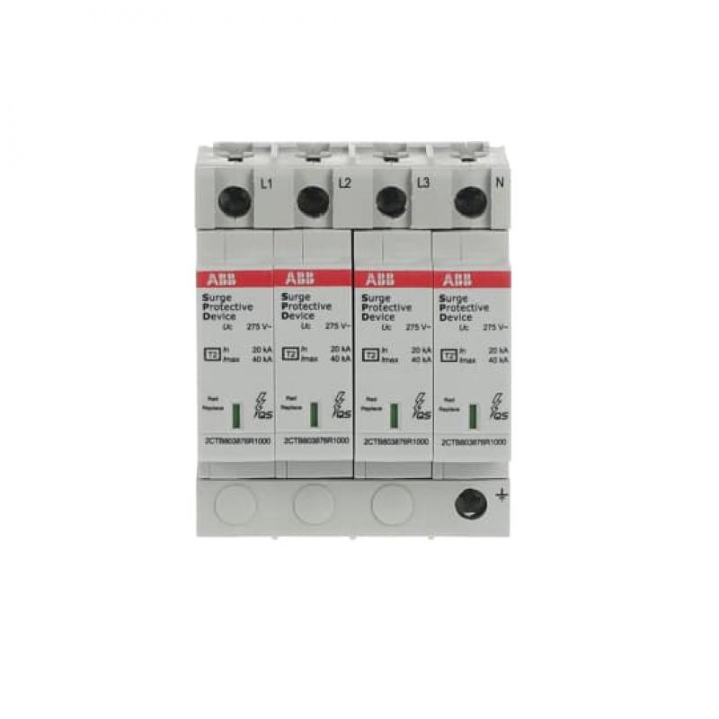 ABB OVR T2 4L 40-275 P QS SPD Typ 2 für 230/400 V TN-S 4P, Imax 40kA, In 20kA, Up 1, 25kV