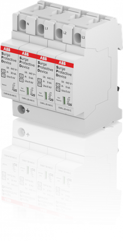 ABB OVR T2-T3 N3 20-440 P QS SPD Typ 2 für 400/690 V TT-3Ph. + TN-S N+3P, Imax 20kA, In 5kA, Up 1, 4kV