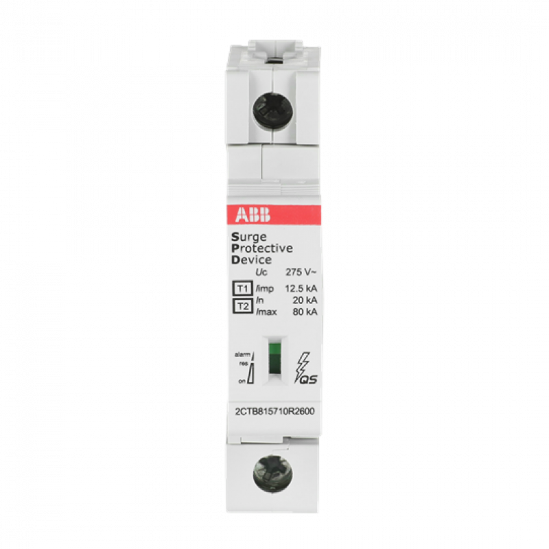 ABB OVR T1-T2 12.5-275s P QS Kombi-Ableiter T1-T2 12.5kA/Pol, 1-polig Uc 275 V, Up 1, 3 kV,