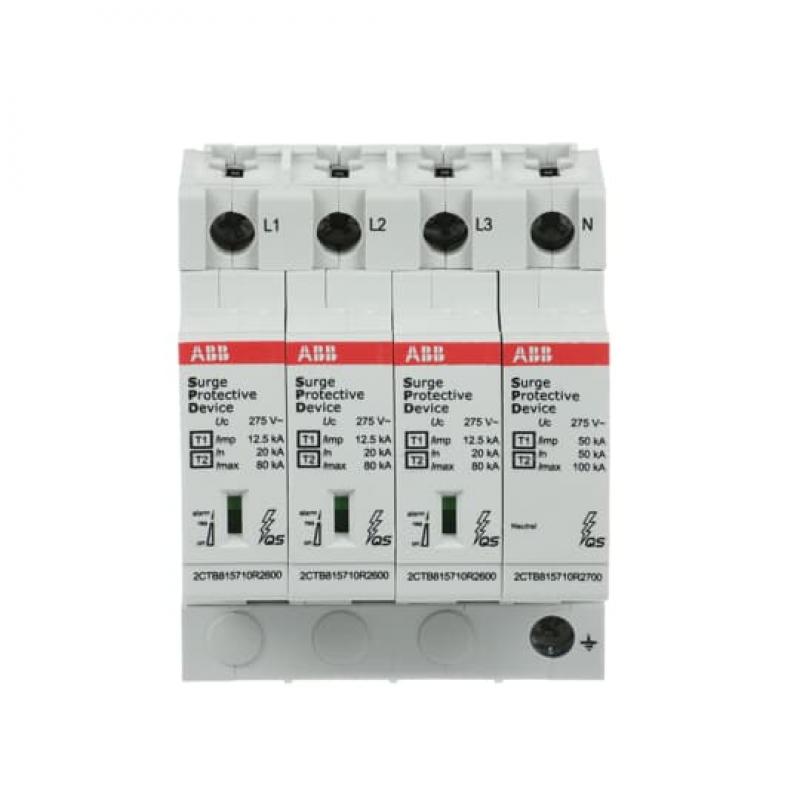 ABB OVR T1-T2 3N 12.5-275s P QS Kombi-Ableiter T1-T2 12.5kA/Pol, TT/TNS 3+N, Uc 275 V, Up 1, 3 kV