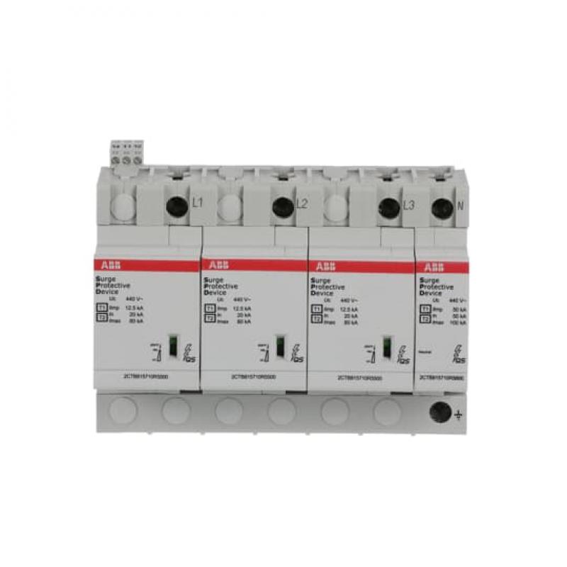 ABB OVR T1-T2 3N 12.5-440s P TS QS Kombi-Ableiter T1-T2 12.5kA/Pol, TT/TNS 3+N, Uc 440V, Up 1, 8 kV, TS