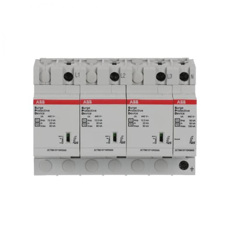 ABB OVR T1-T2 3N 12.5-440s P QS Kombi-Ableiter T1-T2 12.5kA/Pol, TT/TNS 3+N, Uc 440V, Up 1, 8 kV