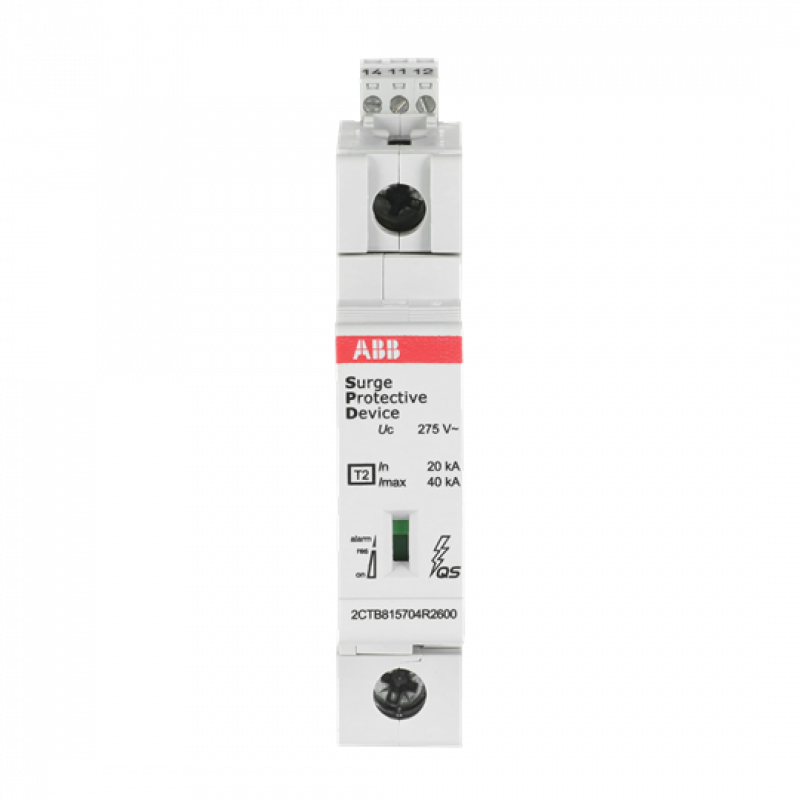 ABB OVR T2 40-275s P TS QS SPD T2 mit Reserve-Varistor 230/400 V 1-polig Imax 40kA, In 20kA, Up 1, 5kV, Telesignal