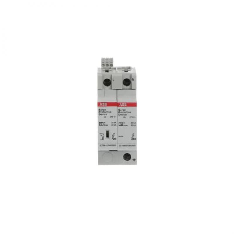 ABB OVR T2 1N 40-275s P TS QS SPD T2 mit Reserve-Varistor 230/400 V TT/TNS 1P 1P+N, Imax 40kA, In 20kA, Up 1, 5kV, TS