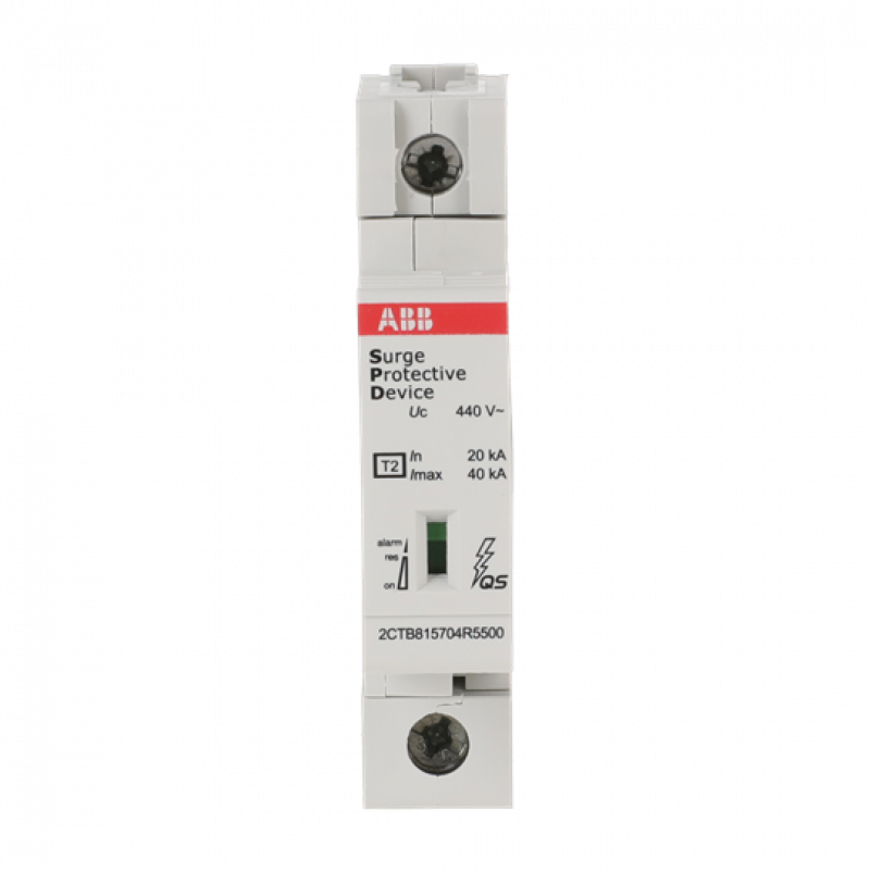 ABB OVR T2 40-440s P TS QS SPD T2 mit Reserve-Varistor 400/690 V 1P Imax 40kA, In 20kA, Up 2, 0kV, Telesignal