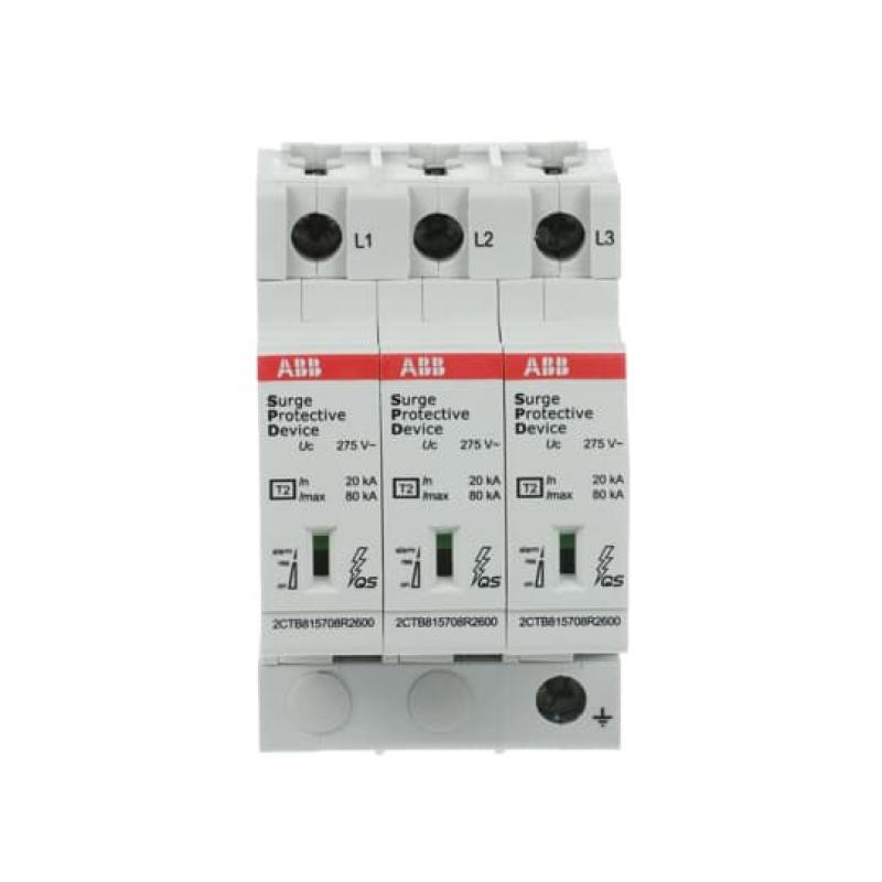 ABB OVR T2 3L 80-275s P TS QS SPD T2 mit Reserve-Var. 230/400 V TNC 3P 3P, Imax 80kA, In 30kA, Up 1, 8kV, TS