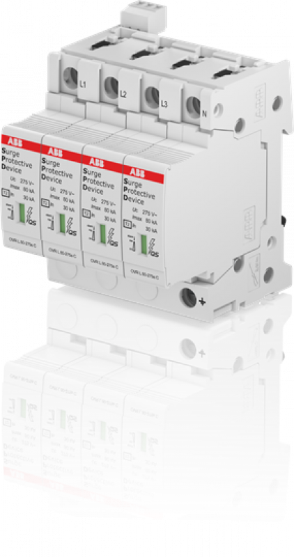 ABB OVR T2 4L 80-275s P TS QS SPD T2 mit Reserve-Var. 230/400 V TNS 4P 4P, Imax 80kA, In 30kA, Up 1, 8kV, TS