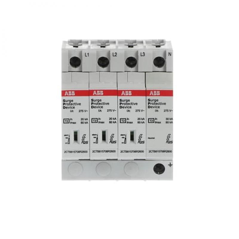ABB OVR T2 3N 80-275s P QS SPD T2 mit Reserve-Var. 230/400 V TT/TNS 3P 3P+N, Imax 80kA, In 30kA, Up 1, 8kV