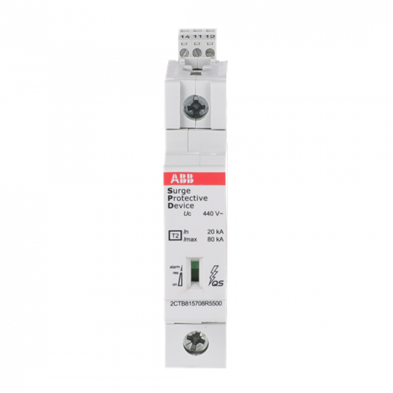 ABB OVR T2 80-440s P TS QS SPD T2 mit Reserve-Varistor 400/690 V 1-polig Imax 80kA, In 30kA, Up 2, 4kV, Telesignal