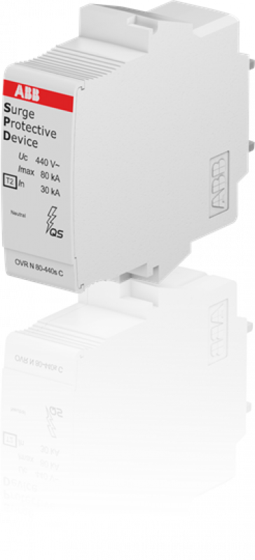 ABB OVR T2 N 80-440s C QS Ersatzmodul, Summenfunkenstrecke T2 mit Reserve-Varistor, Imax 80kA, Uc 440V