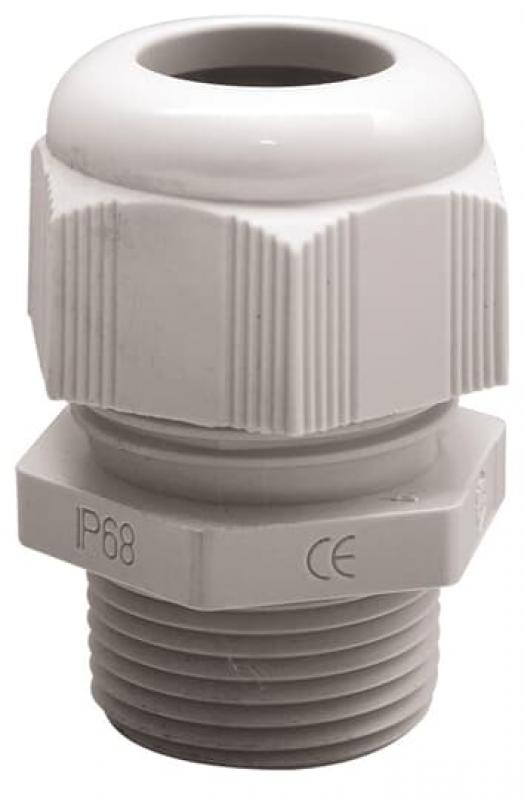 ABB F7000900 SIB-TEC Kabelverschraubung PG9, Hellgrau, PA6, Ø2,5-8mm