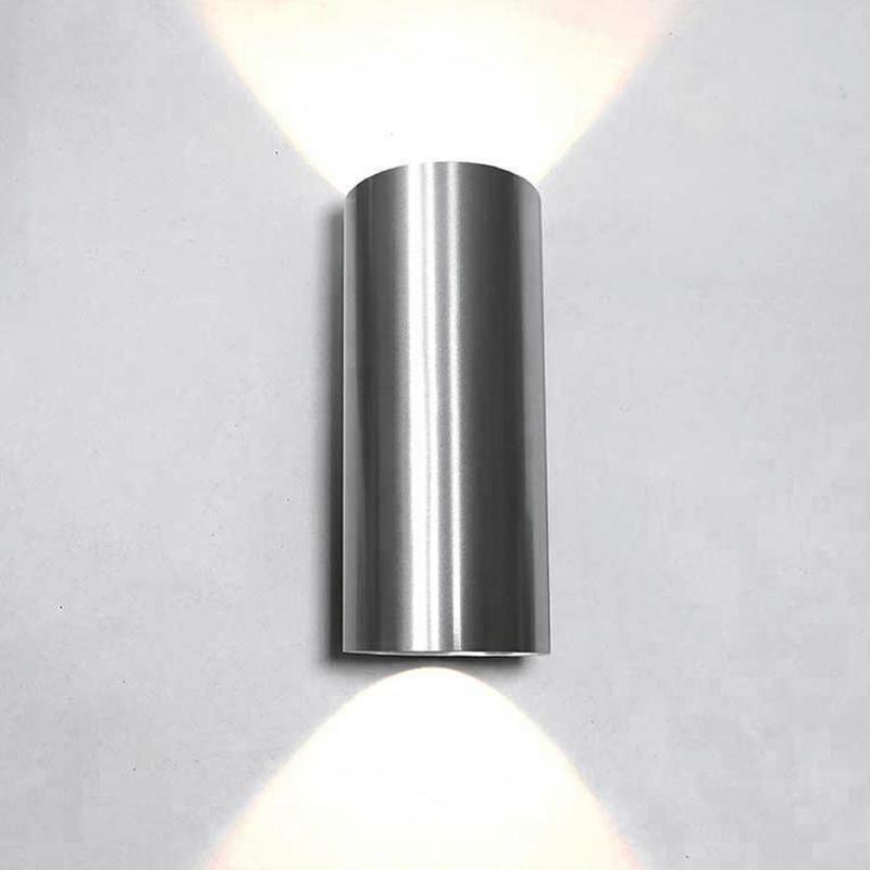 Mylight LED Wandleuchte FÖHR dimmbar in silber IP54 - Up & Down Light
