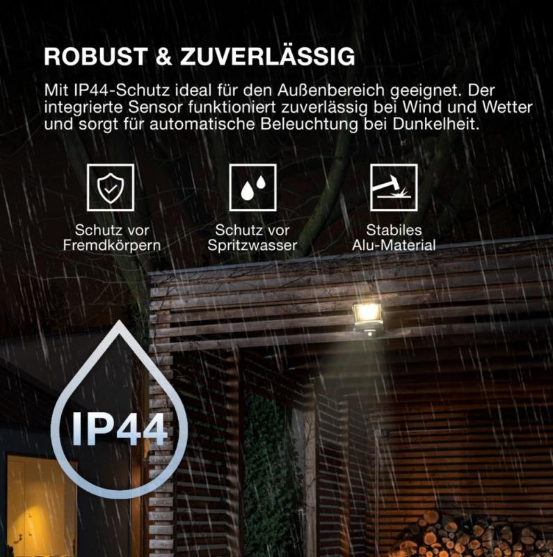 Osram Endura LED Außenfluter mit Sensor 50W 3000K warmweißes Licht IP44 dunkelgrau