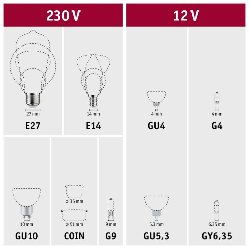 3er Set Paulmann 28914 LED Reflektor GU5,3 modern 6W warmweiß Chrom