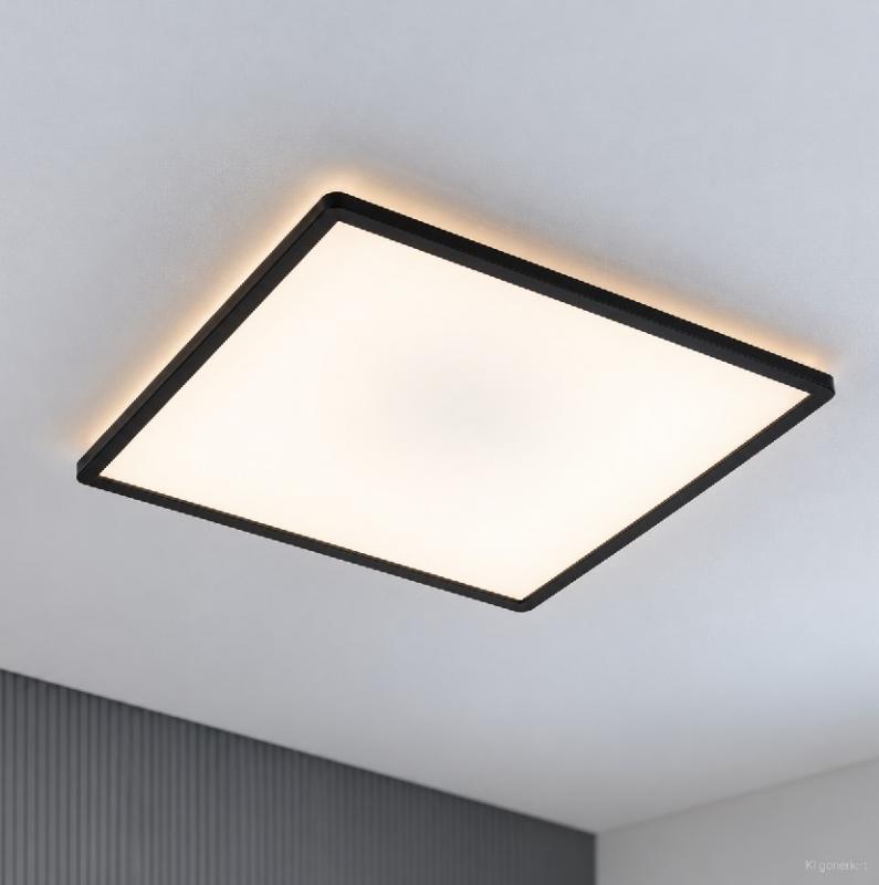 Paulmann 71002 Ultra flache eckige Deckenleuchte Atria Shine Backlight Technik 42cm