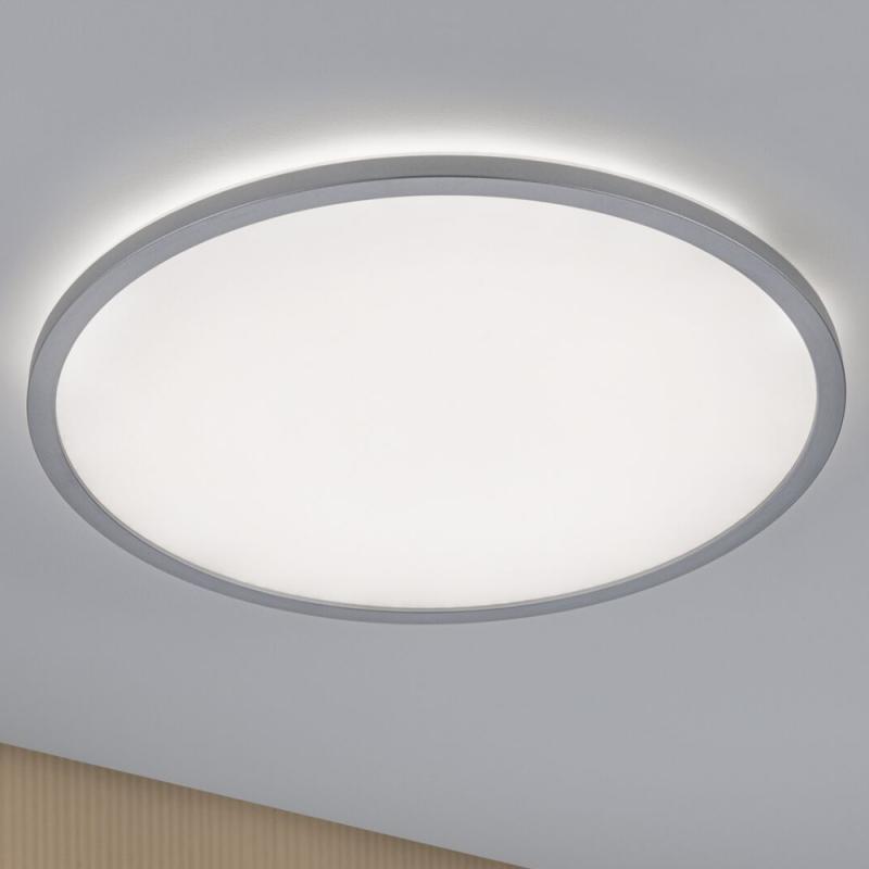 Paulmann 71006 LED Panel 3-Stufen-dimmbar Backlight neutralweiß Shine rund dimmbar Chrom Atria matt