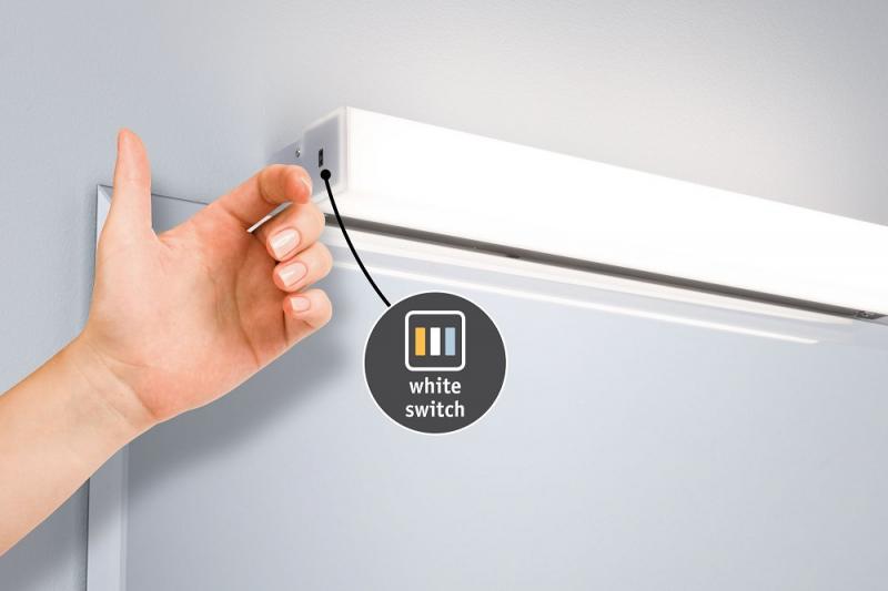 LED-Spiegellampe HomeSpa Luno mit WhiteSwitch-Funktion 39cm Aluminium Paulmann 78948